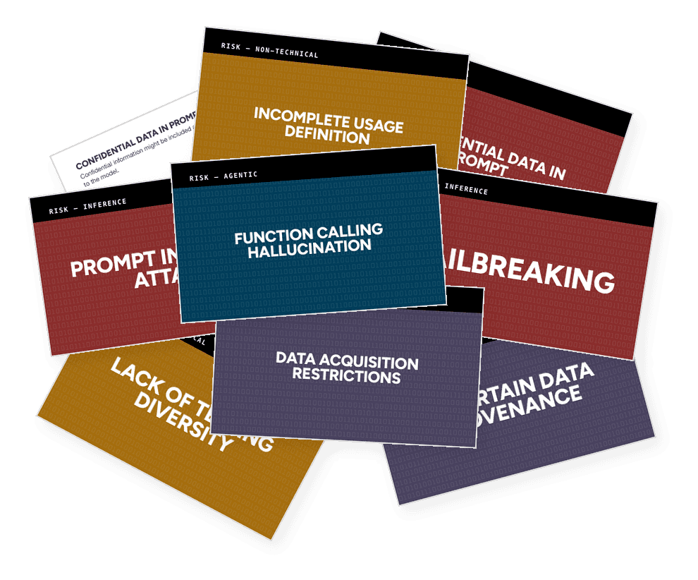 Drill the 94 AI risk terms that keep boards up at night, one card at a time.